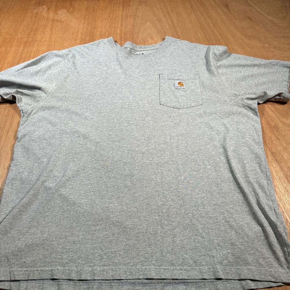 Carhartt K87 Pocket T-Shirt Mens XL Gray Loose Fit Short Sleeve Work Tee